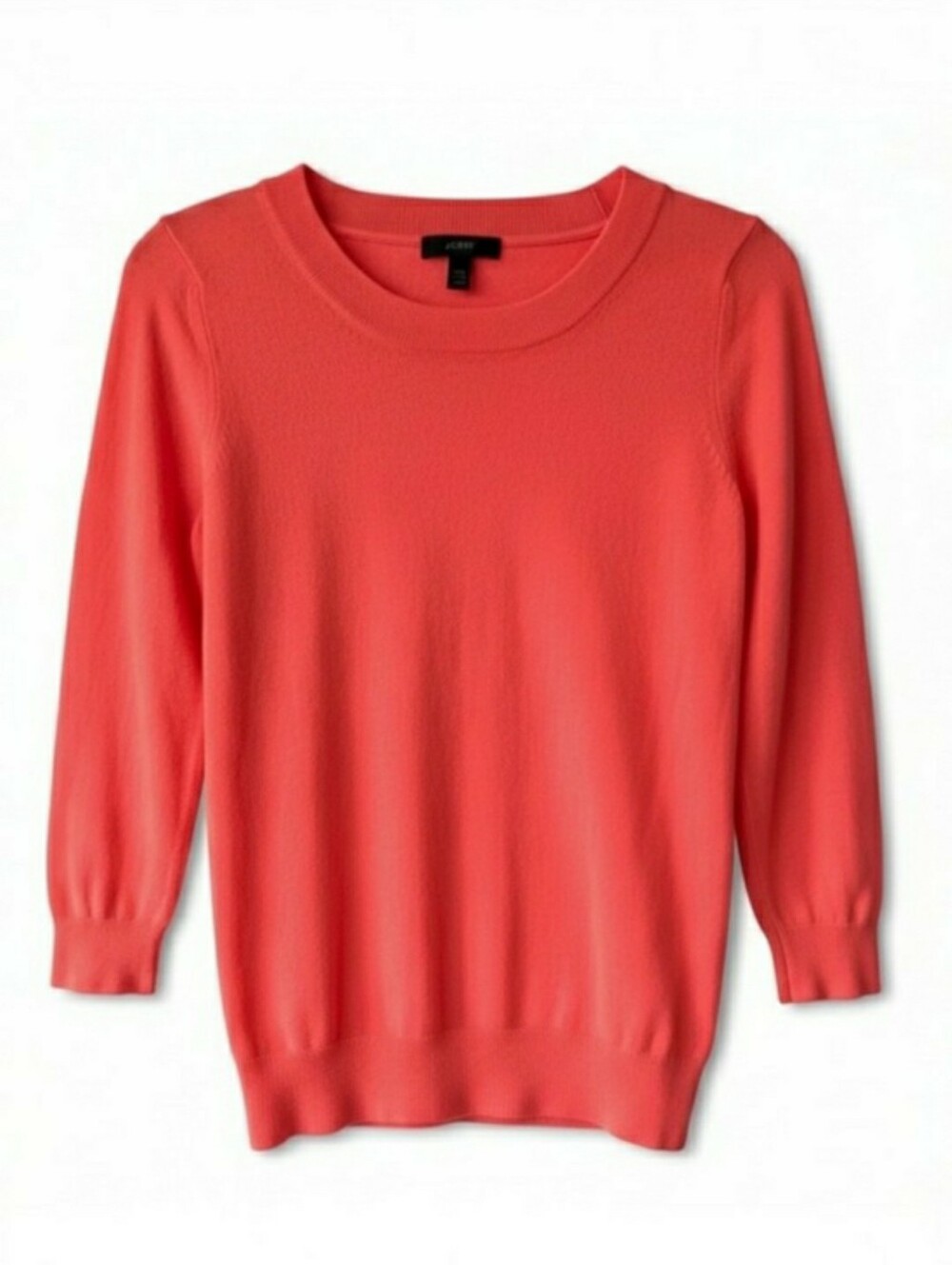J. Crew Merino Wool Tippi Sweater Bright Pink Coral Preppy Luxury Office Medium